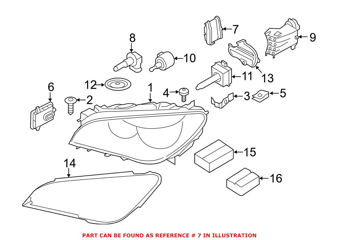 BMW High Intensity Discharge Headlight Igniter - Front 63117355074